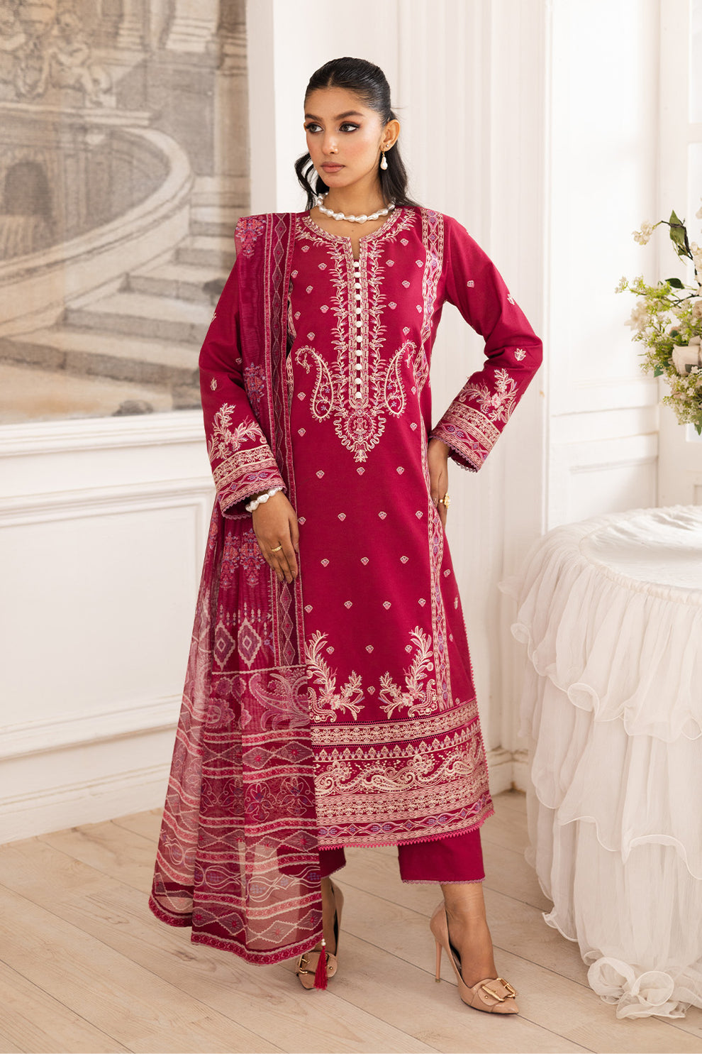 Maryum N Maria | Mira Luxury Lawn | NARGES - FS50108 - Official Maryum N Maria stockist in UK - Sakeena London