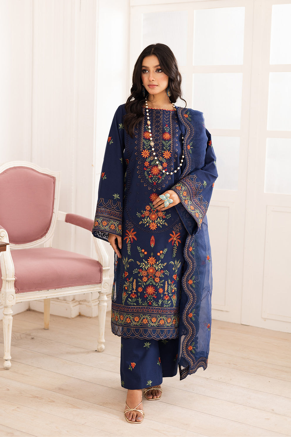 Maryum N Maria | Mira Luxury Lawn | PARESTOO - FS50109 - Official Maryum N Maria stockist in UK - Sakeena London
