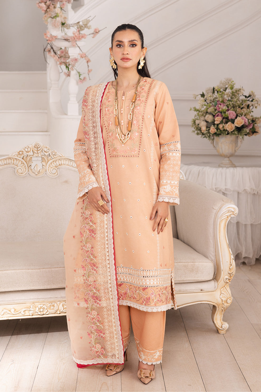 Maryum N Maria | Mira Luxury Lawn | SIMIN - FS50113 - Official Maryum N Maria stockist in UK - Sakeena London