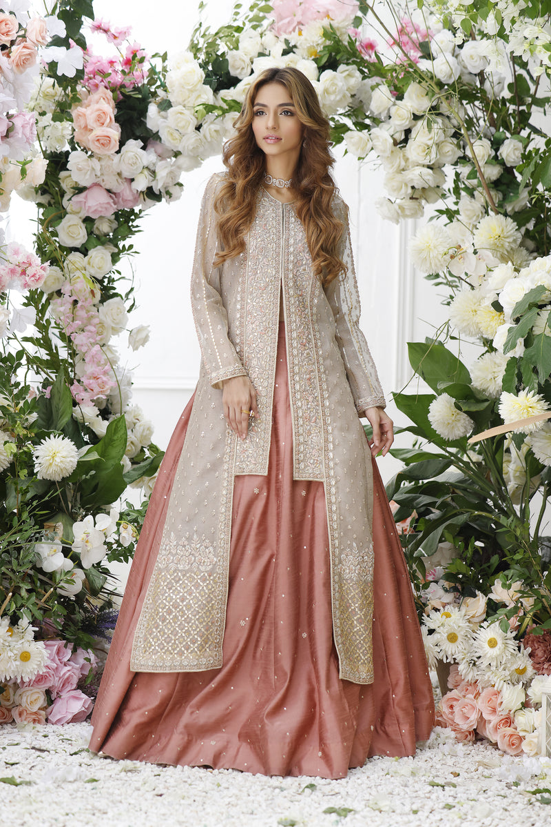 Wahajmkhan | Eden wedding Formals | METAL JACKET WITH LENGA - Official Wahaj M.Khan stockist in UK - Sakeena London