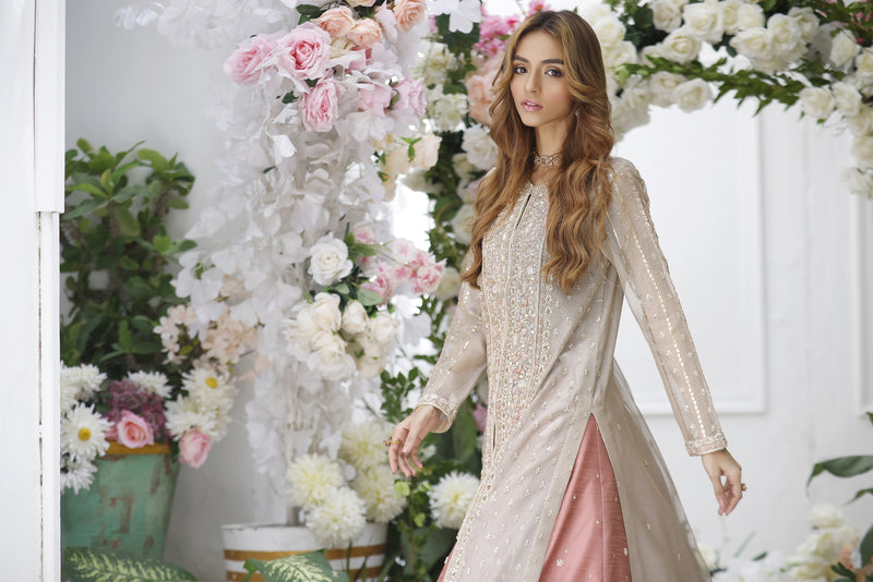 Wahajmkhan | Eden wedding Formals | METAL JACKET WITH LENGA - Official Wahaj M.Khan stockist in UK - Sakeena London