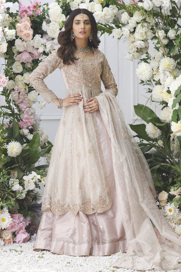 Wahajmkhan | Eden wedding Formals | ROSE GOLD ANARKALI & LENGA - Official Wahaj M.Khan stockist in UK - Sakeena London