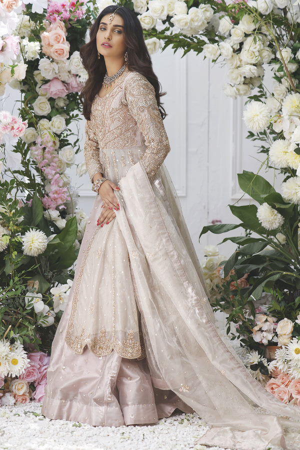 Wahajmkhan | Eden wedding Formals | ROSE GOLD ANARKALI & LENGA - Official Wahaj M.Khan stockist in UK - Sakeena London