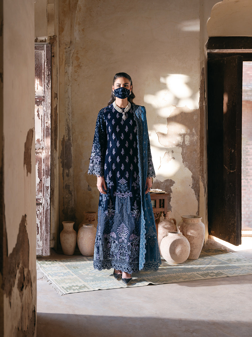 Flossie | Siara Velvet Formals | V-105 - B - Official Flossie stockist in UK - Sakeena London