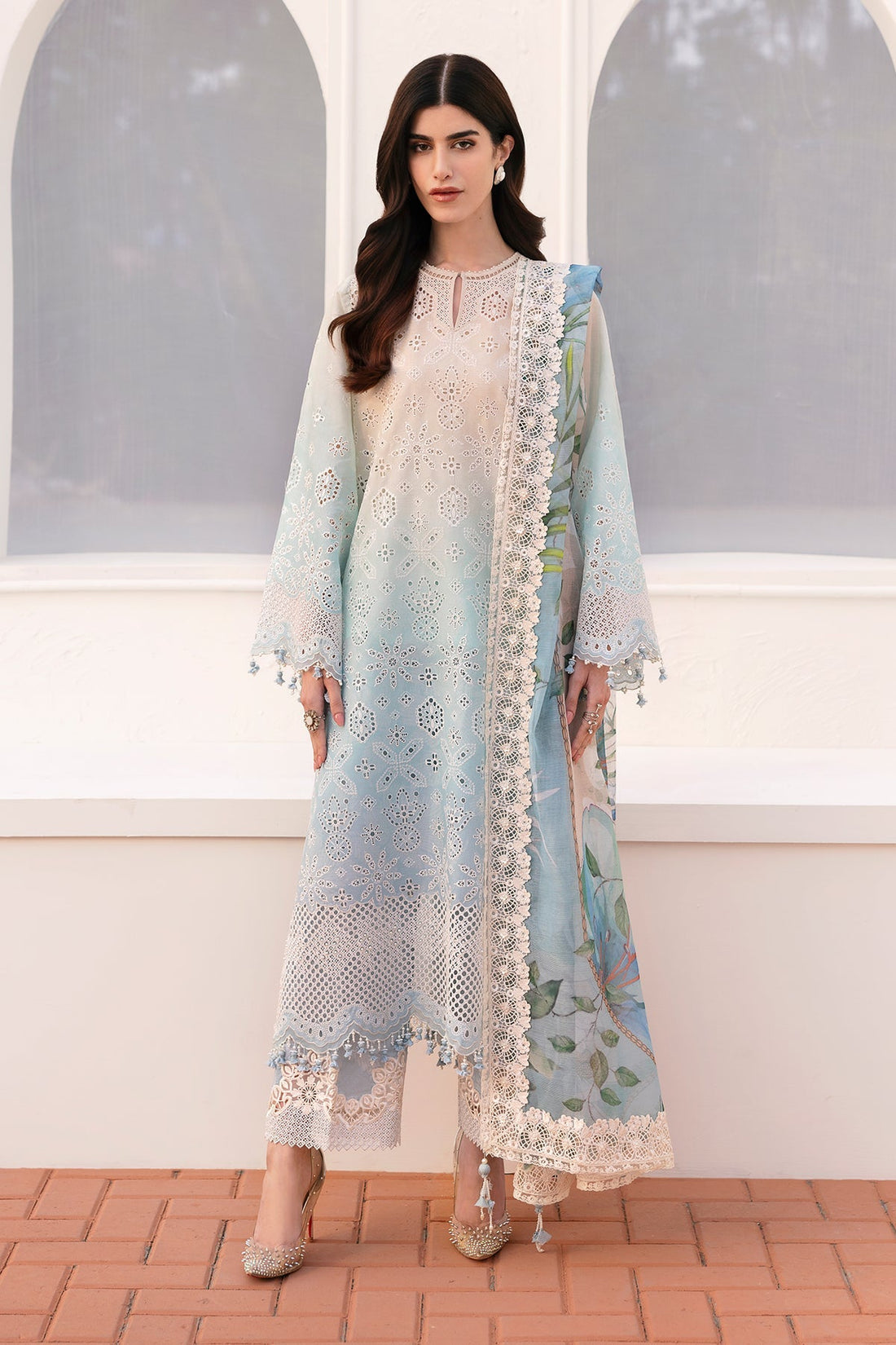 Baroque | Eid Printique | EMBROIDERED PRINTED LAWN UF-4185 - Official Baroque stockist in UK - Sakeena London