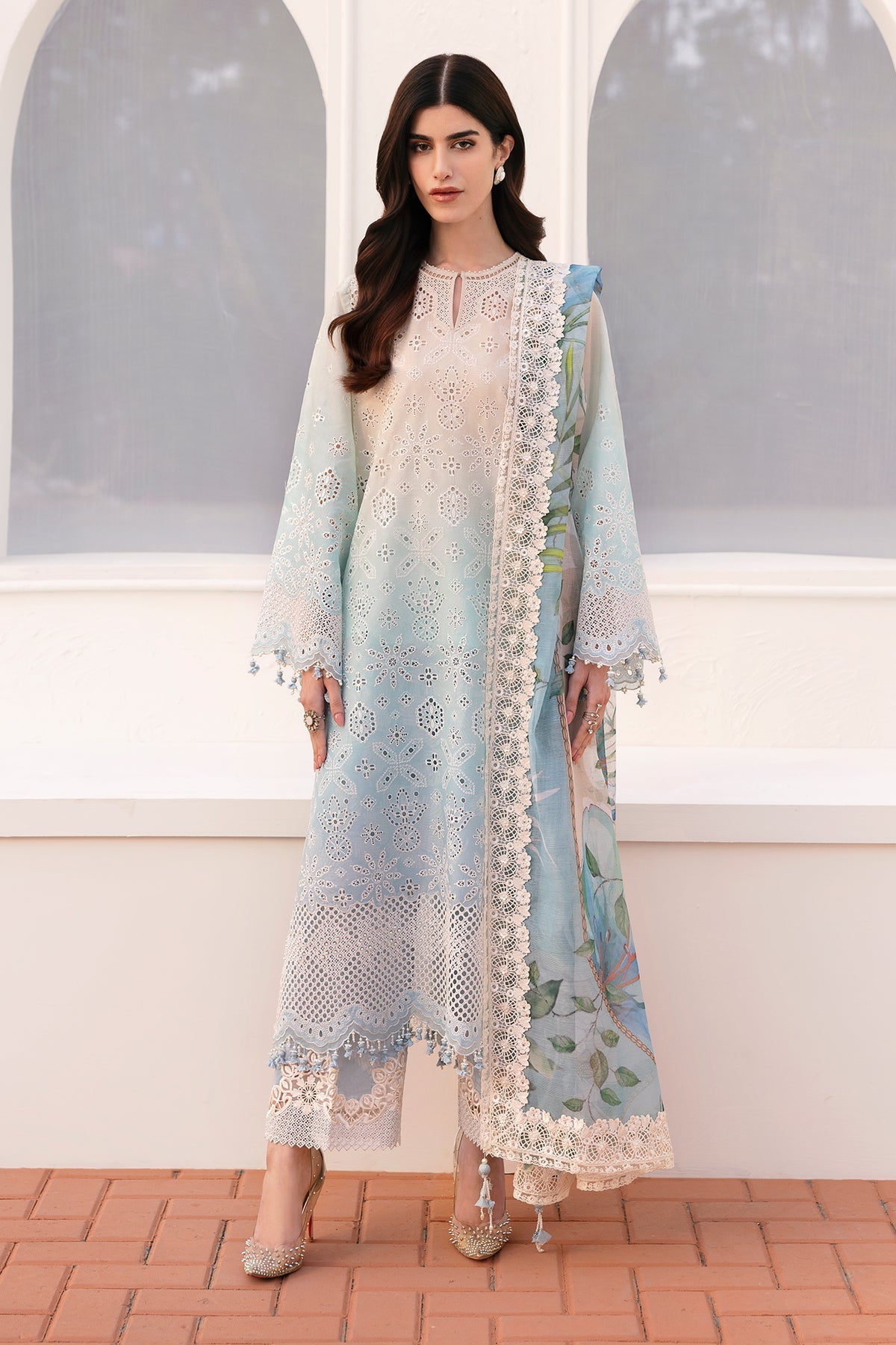 Baroque | Eid Printique | EMBROIDERED PRINTED LAWN UF-4185 - Official Baroque stockist in UK - Sakeena London