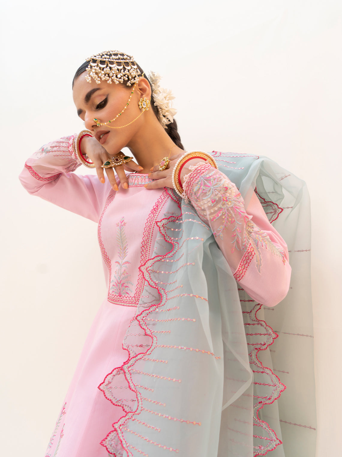 Fozia Khalid | Eid Edit 24 | Cranberry Pink - Official Fozia Khalid stockist in UK - Sakeena London