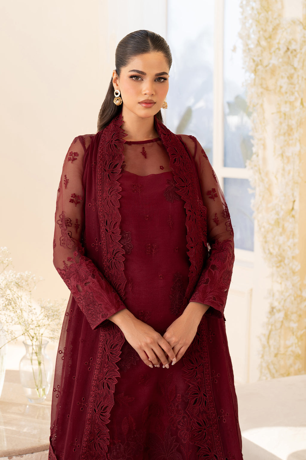 Iznik | Festive Formal | UE-438 Embroidered Pure Organza - Official Iznik stockist in UK - Sakeena London