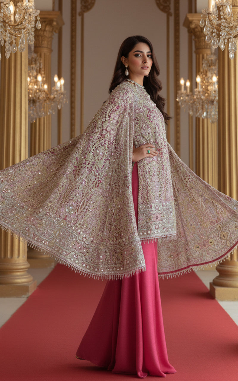Threads and Motifs | Formal Dresses 25 | Organza Embroidered Shirt - Official Threads and Motifs stockist in UK - Sakeena London