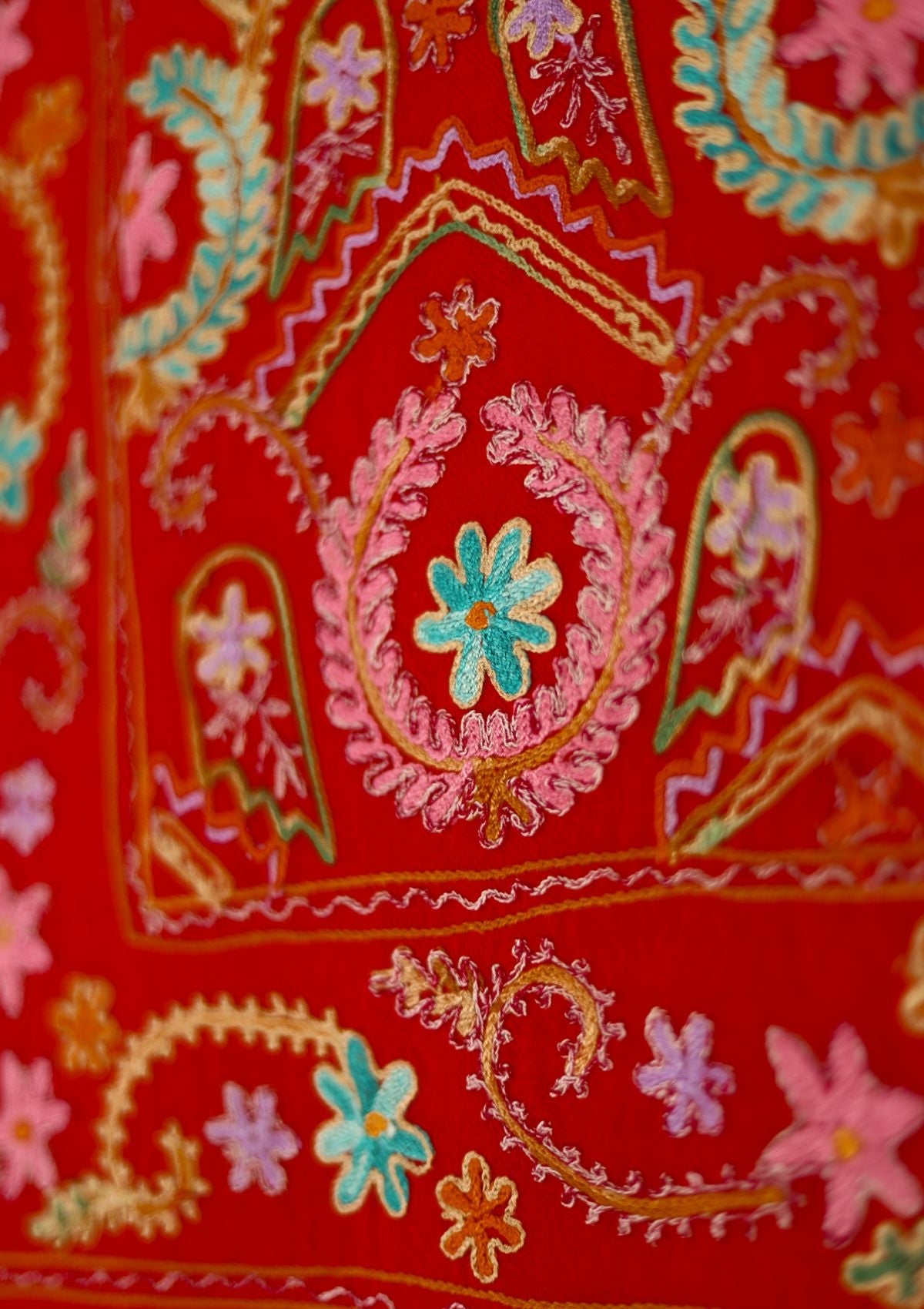 Ari Work Pashmina Scarf D - 17 - Red