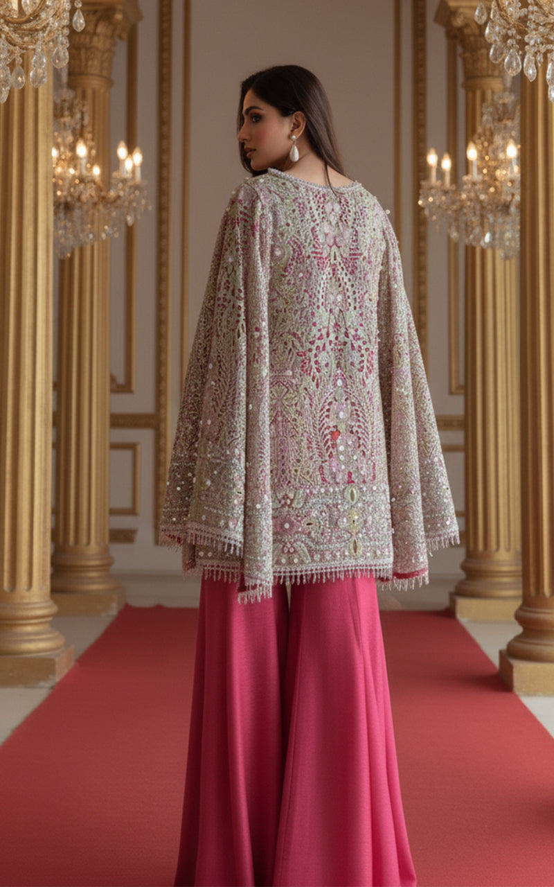 Threads and Motifs | Formal Dresses 25 | Organza Embroidered Shirt - Official Threads and Motifs stockist in UK - Sakeena London