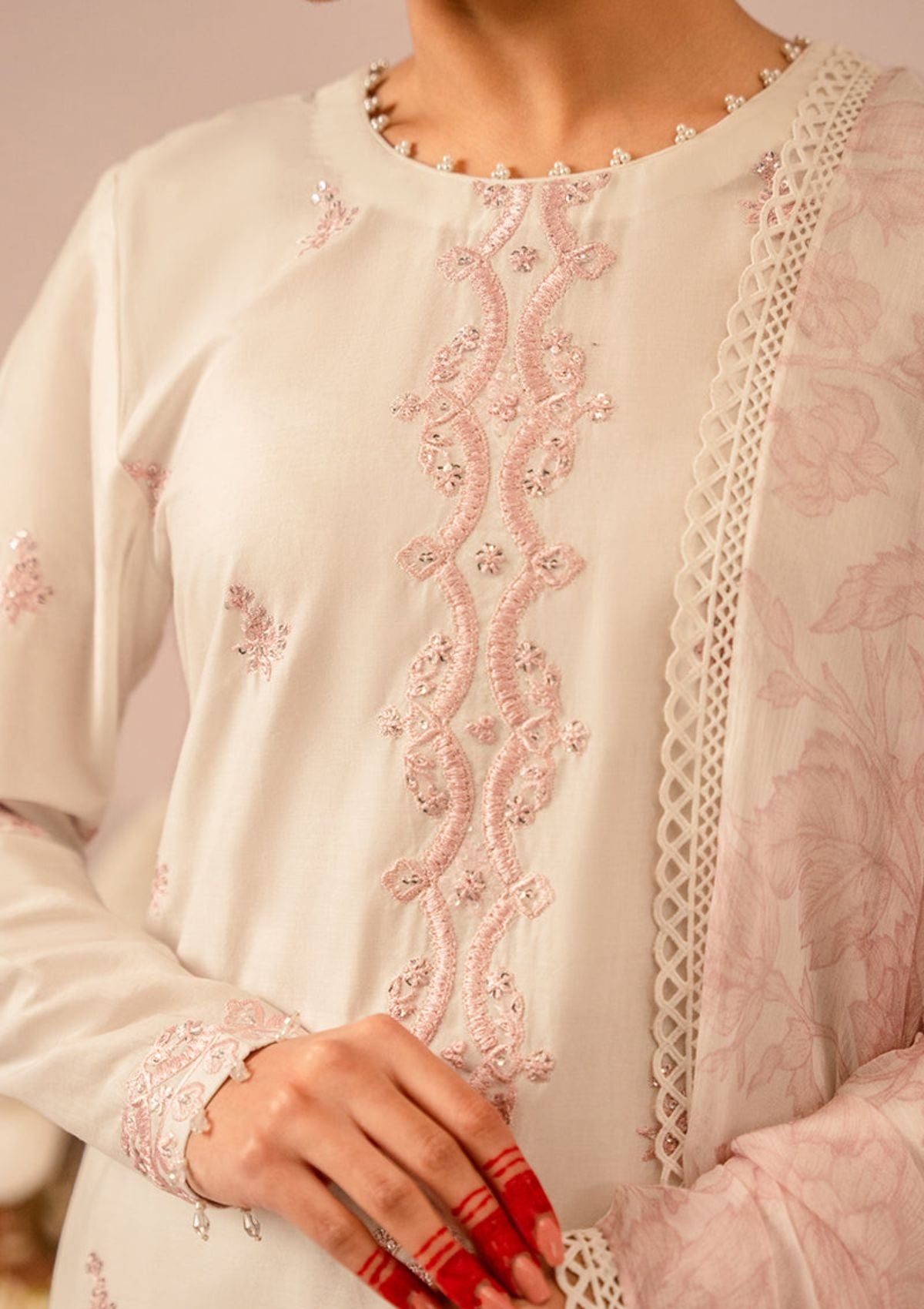 Lawn Collection - Cross Stitch - Mahiri - Vol 2 - ART#03 - IVORY CREAM