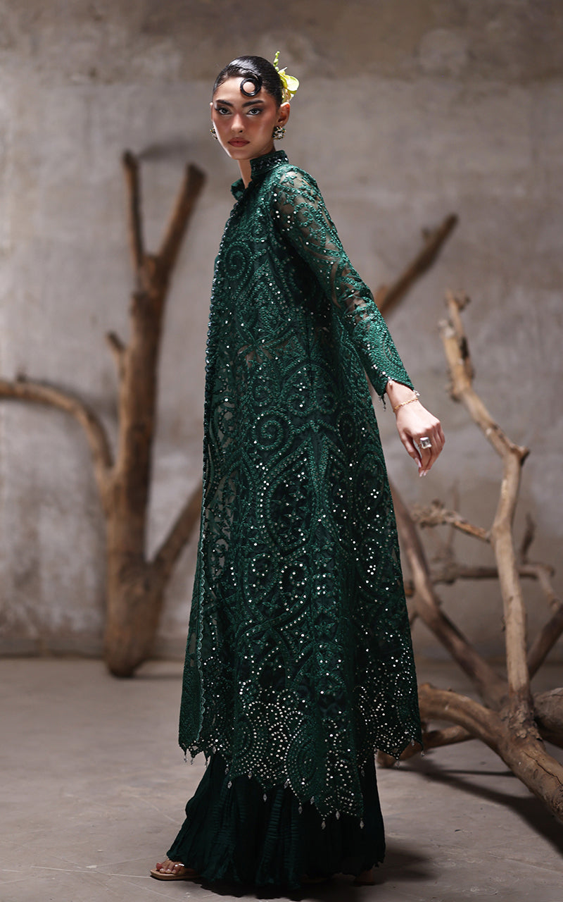 Threads and Motifs | Formal Dresses 25 | Organza Jacket With Crushed Trouser - Official Threads and Motifs stockist in UK - Sakeena London