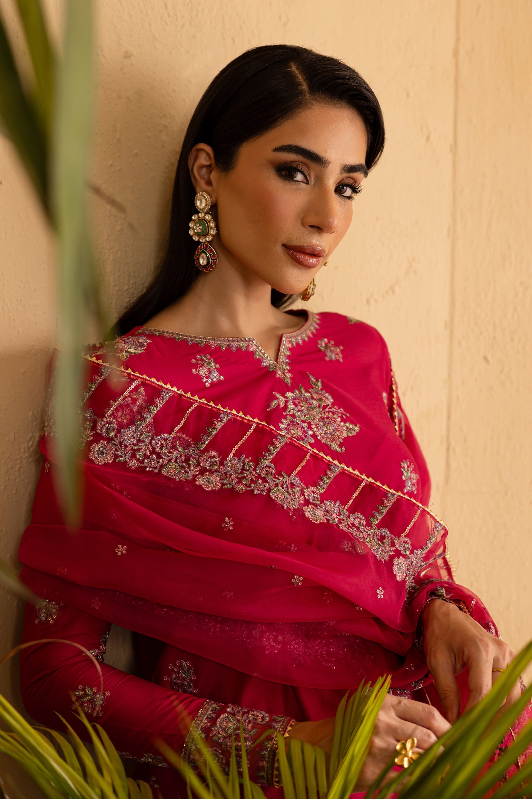 Batik | Nyra Embroidered Summer Solids | Zinnia - Official Batik stockist in UK - Sakeena London