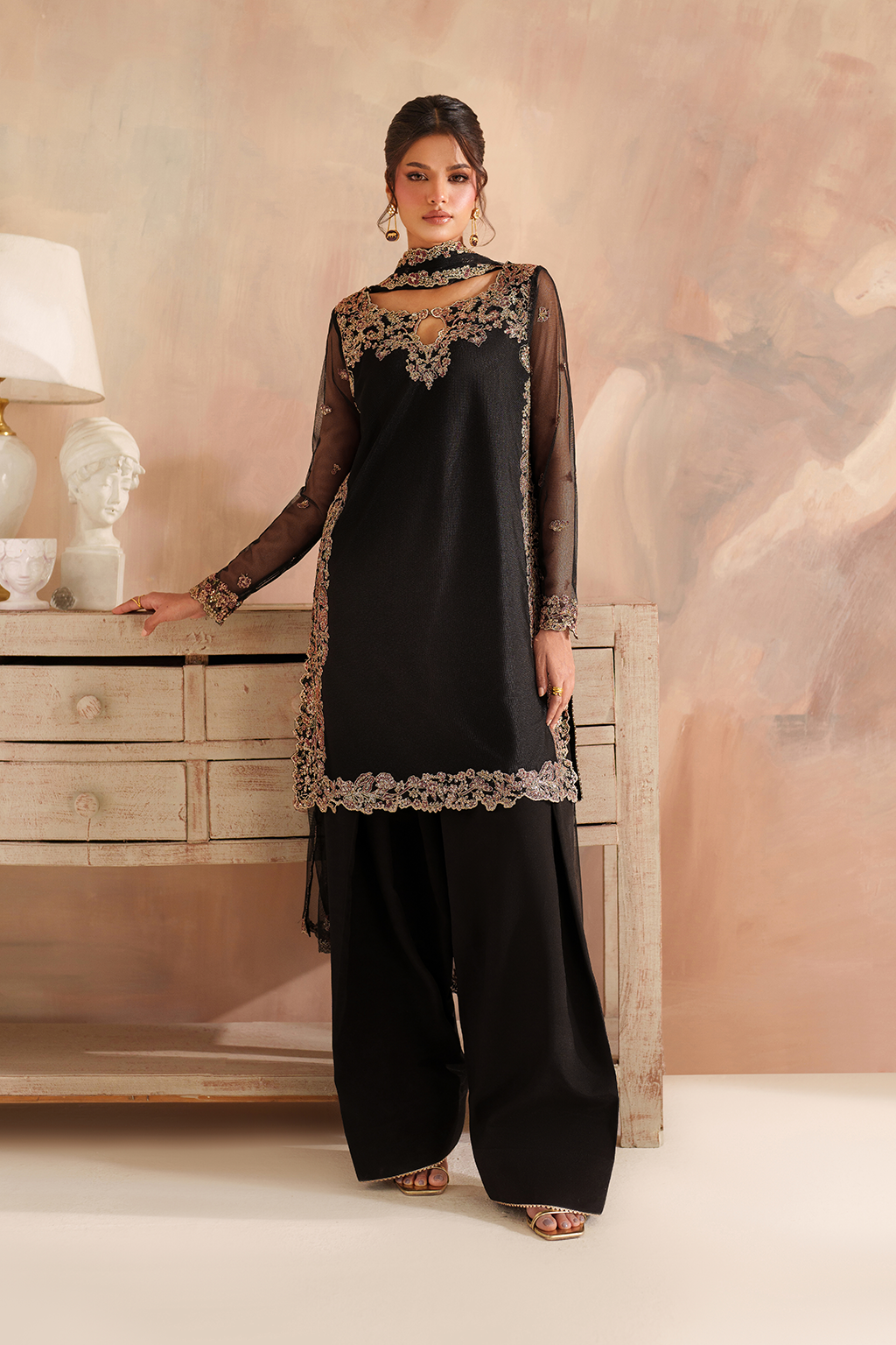 Iznik I Festive Formal I CC-77 Embroidered Net - Official Iznik stockist in UK - Sakeena London