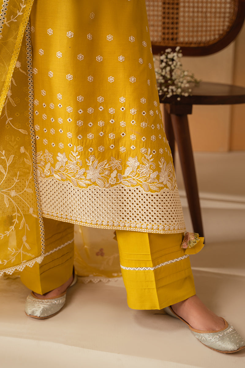 Cross Stitch | Mahiri Embroidered Lawn 24 | CEYLON YELLOW - Official Cross Stitch stockist in UK - Sakeena London