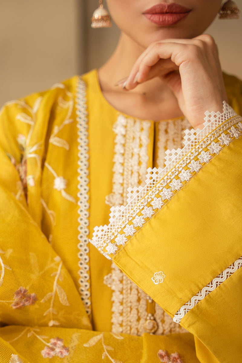 Cross Stitch | Mahiri Embroidered Lawn 24 | CEYLON YELLOW - Official Cross Stitch stockist in UK - Sakeena London