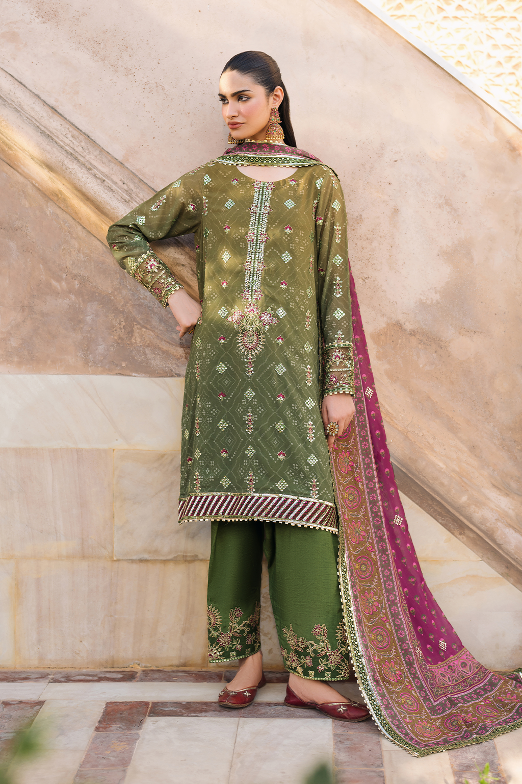 Iznik | Bandhani Formals | UE-329 - Official Iznik stockist in UK - Sakeena London