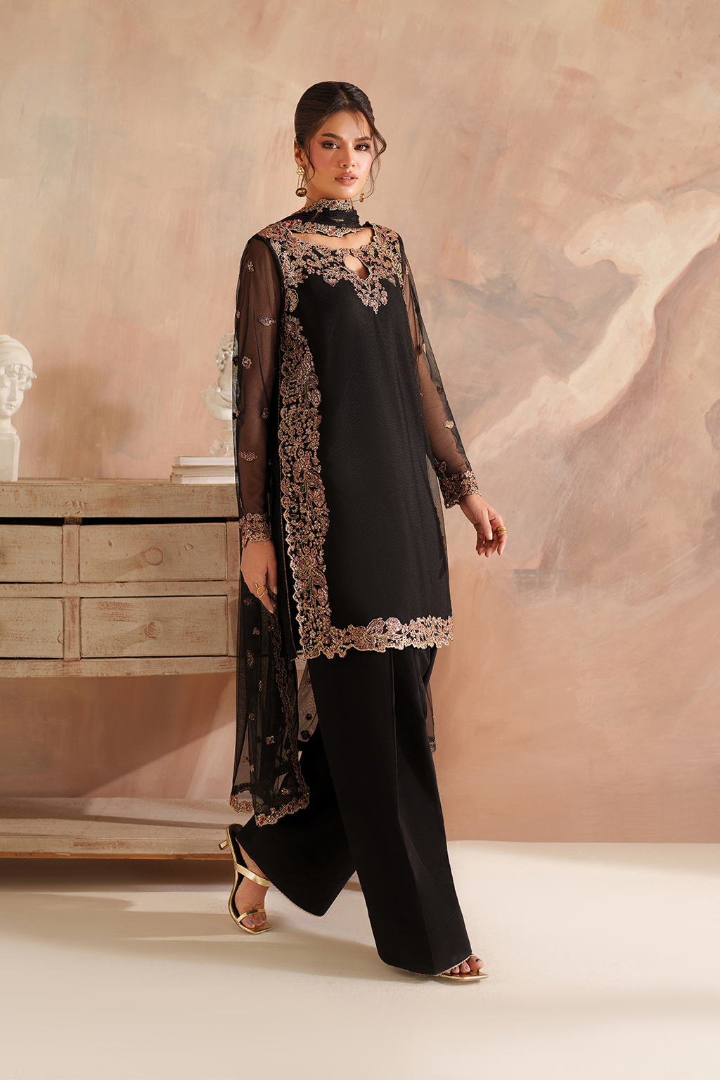 Iznik I Festive Formal I CC-77 Embroidered Net - Official Iznik stockist in UK - Sakeena London