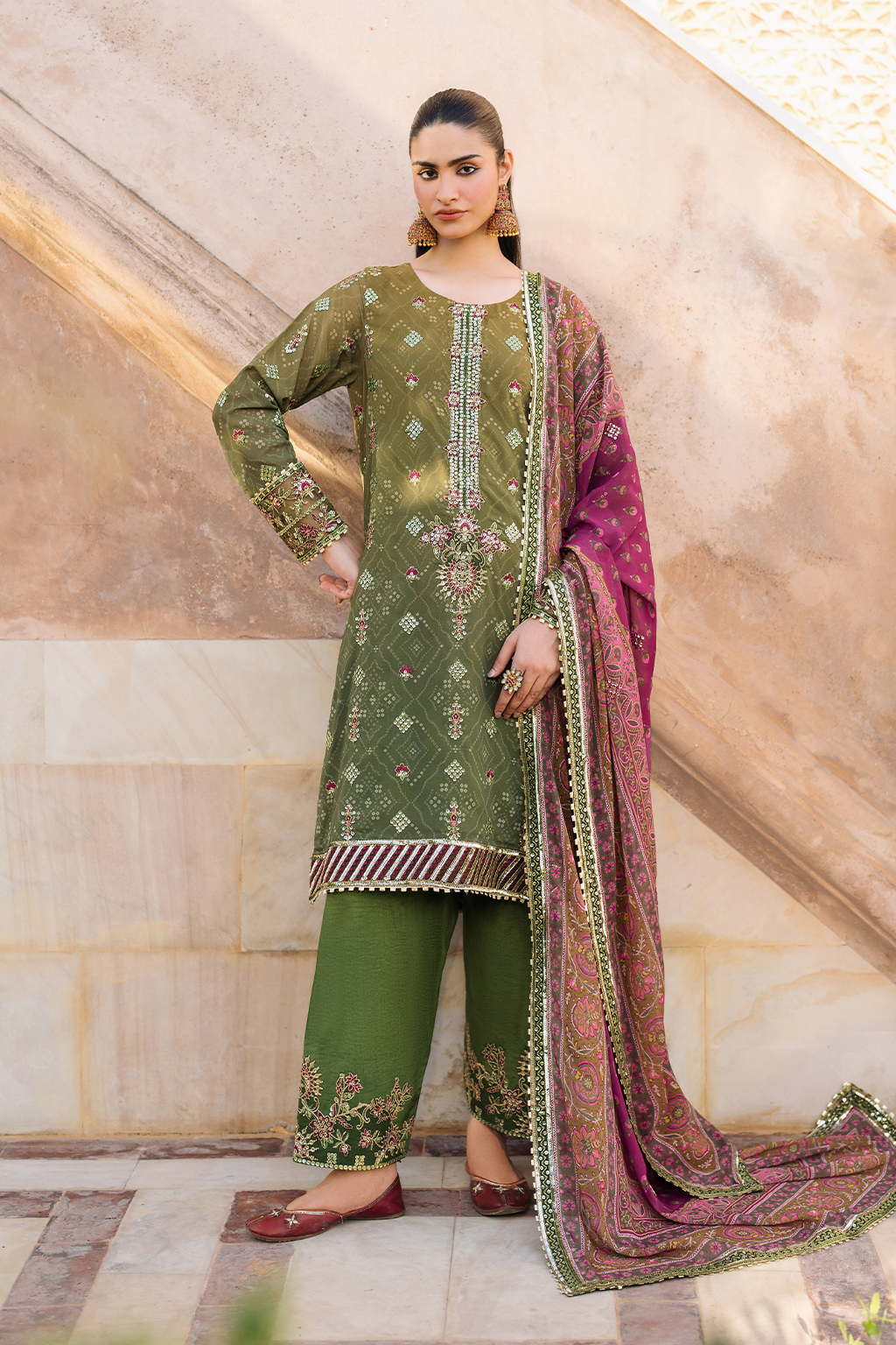 Iznik | Bandhani Formals | UE-329 - Official Iznik stockist in UK - Sakeena London