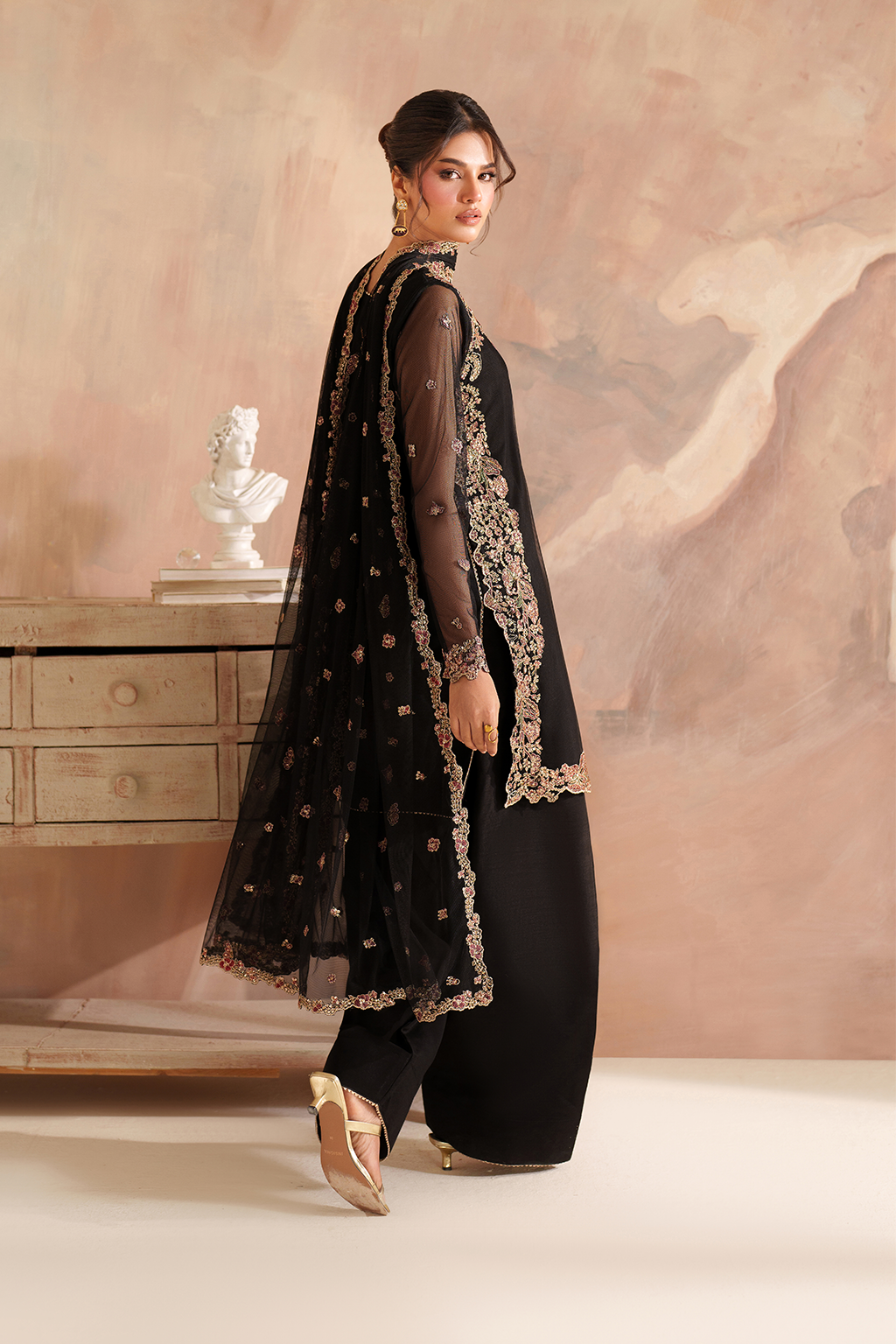 Iznik I Festive Formal I CC-77 Embroidered Net - Official Iznik stockist in UK - Sakeena London