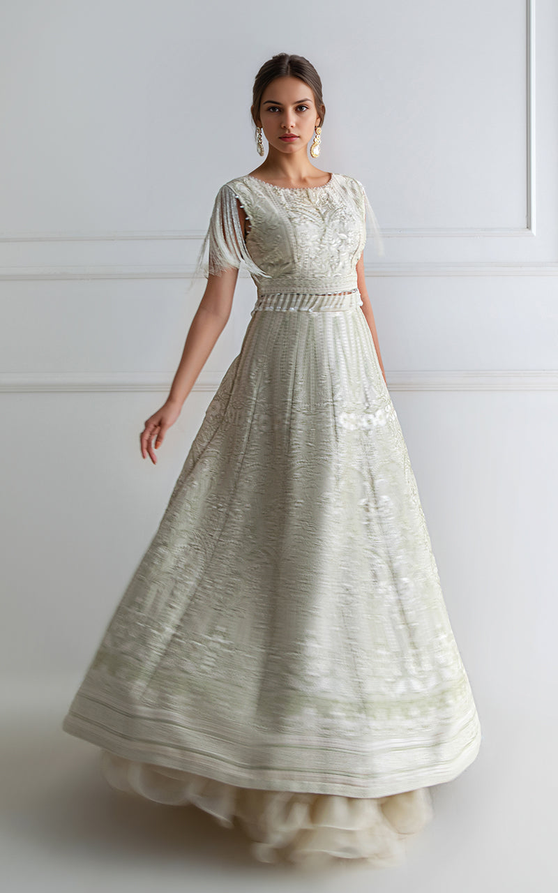 Threads and Motifs | Formal Dresses 25 | Embroidered Blouse With Lehenga - Official Threads and Motifs stockist in UK - Sakeena London