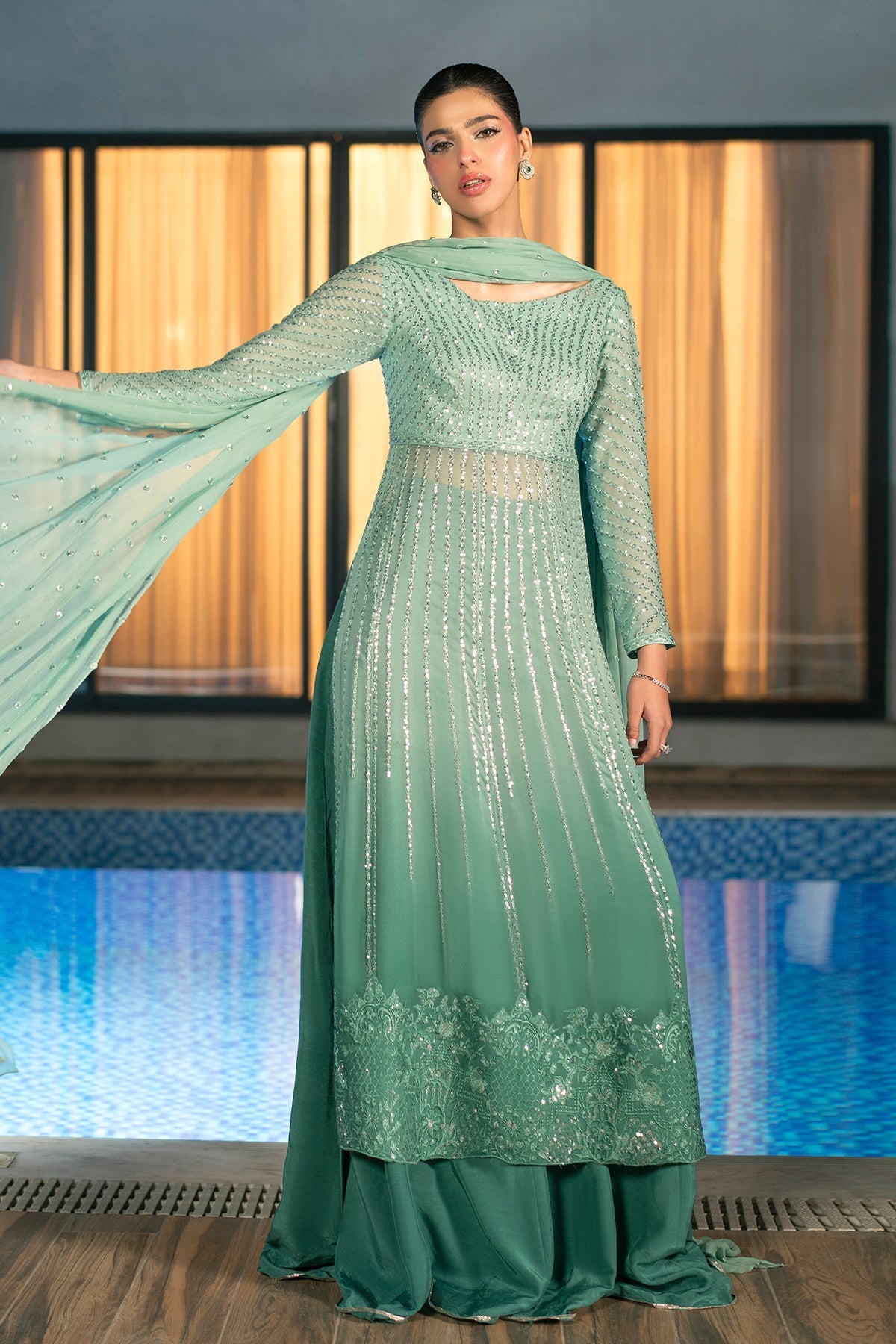 Erum Khan | Eid Edit 25 | Midnight Aura - Official Erum Khan stockist in UK - Sakeena London