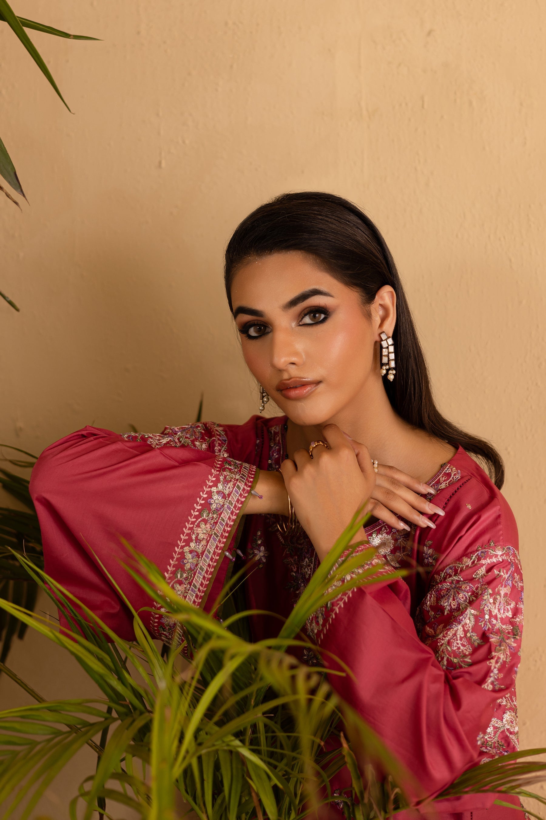 Batik | Nyra Embroidered Summer Solids | Blush - Official Batik stockist in UK - Sakeena London