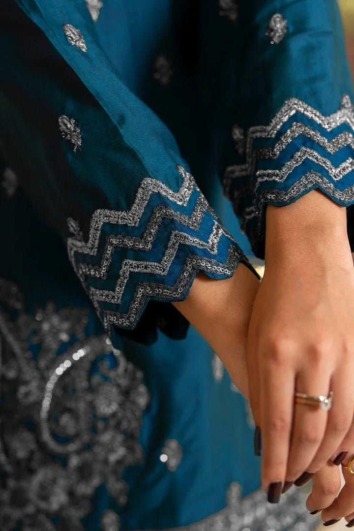 Ellena | Pret Dresses | 3-PC Stitched Embroidered Suit 815BLS - Official Ellena stockist in UK - Sakeena London