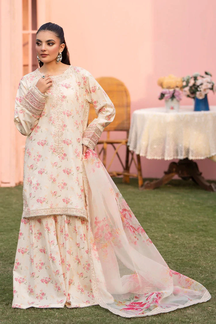 Ellena | Pret Dresses | 3-PC Stitched Embroidered Suit 901OWM - Official Ellena stockist in UK - Sakeena London