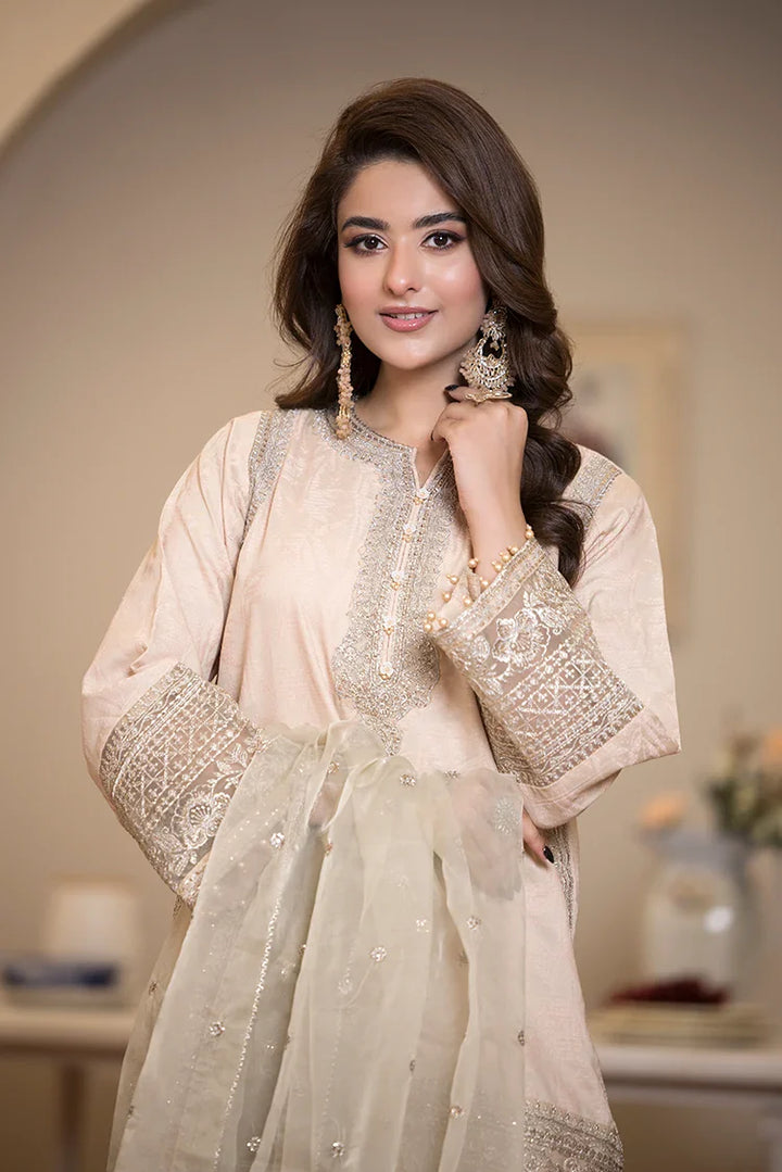 Ellena | Pret Dresses | 3-PC Stitched Embroidered Suit 972SKM - Official Ellena stockist in UK - Sakeena London