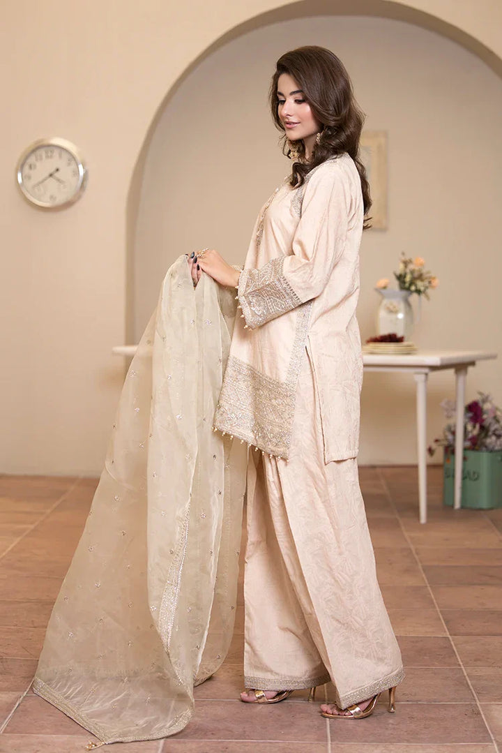 Ellena | Pret Dresses | 3-PC Stitched Embroidered Suit 972SKM - Official Ellena stockist in UK - Sakeena London