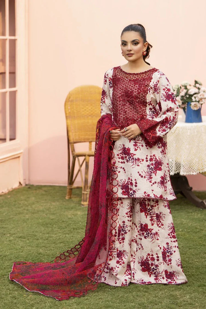 Ellena | Pret Dresses | 3-PC Stitched Embroidered Suit 982OWS - Official Ellena stockist in UK - Sakeena London