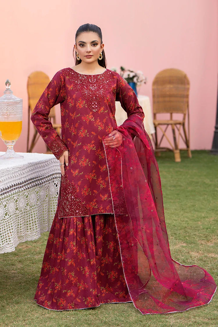 Ellena | Pret Dresses | 3-PC Stitched Embroidered Suit 994MRS - Official Ellena stockist in UK - Sakeena London