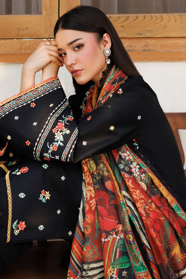 Farasha | Summer Weaves Embroidered Lawn | Midnight Veil - Official Farasha stockist in UK - Sakeena London