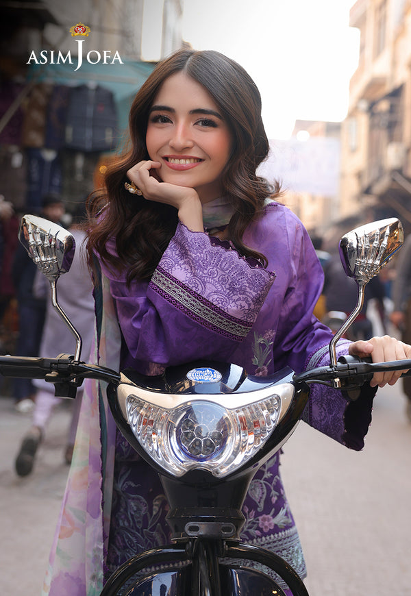 Asim Jofa | Summer Rhapsody | AJUBU-07 Embroidered Lawn - Official Asim Jofa stockist in UK - Sakeena London