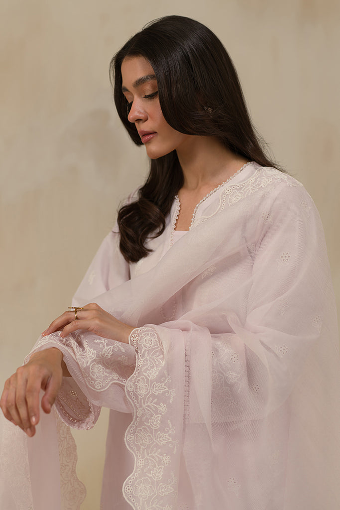 Cross Stitch | Chikankari Lawn 24 | PALE LILAC - Official Cross Stitch stockist in UK - Sakeena London