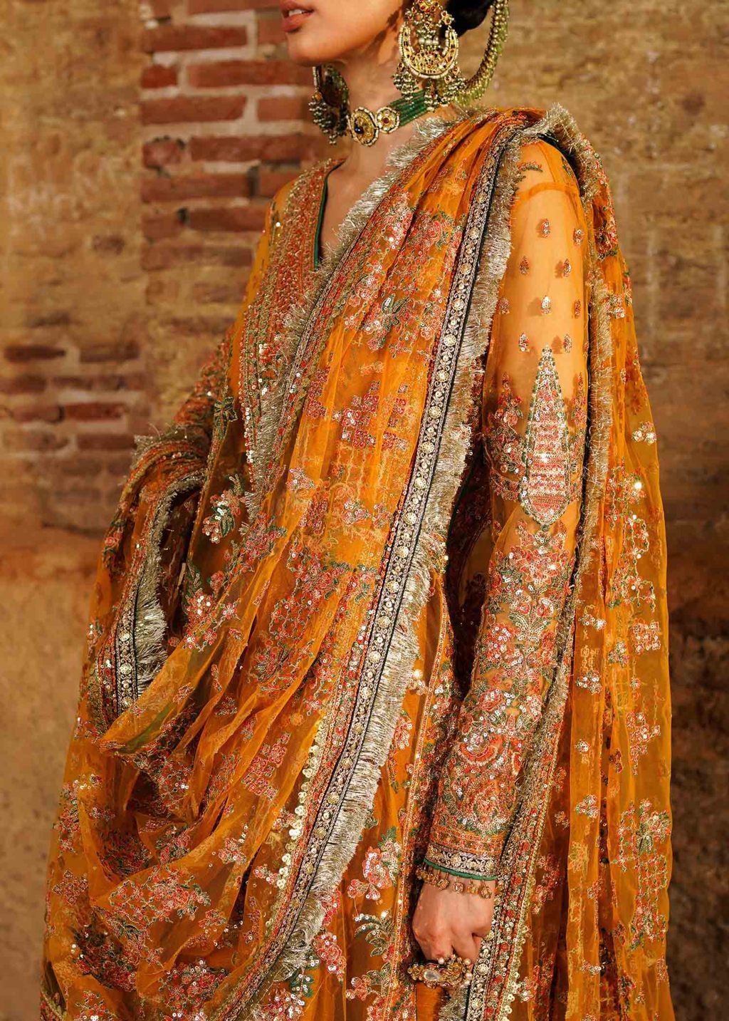 Hussain Rehar | Zaib un Nisa 23 | Saffron - Official Hussain Rehar stockist in UK - Sakeena London