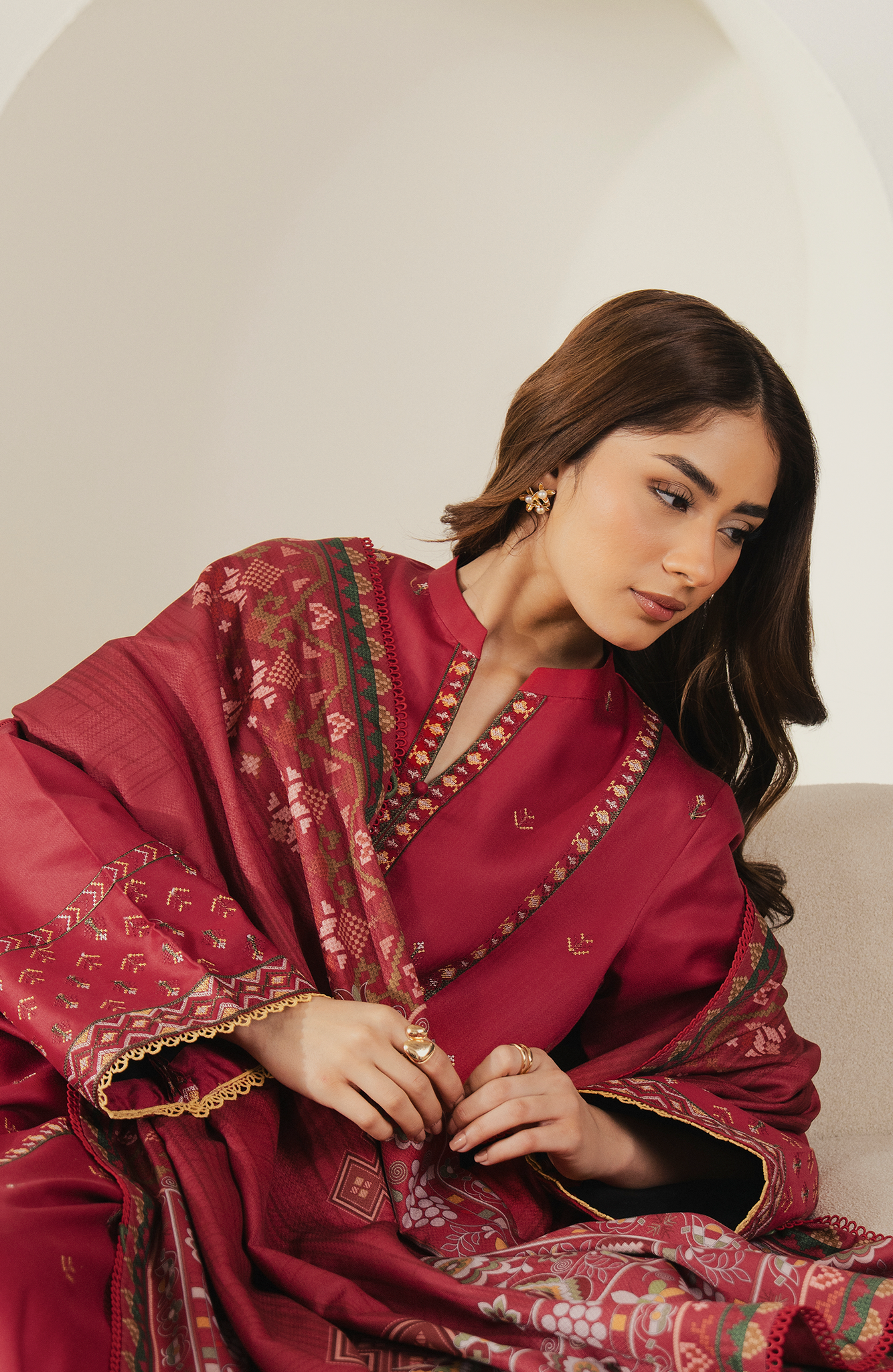 Seran | Winter Embroidered 25 | Cerisse - Official Seran stockist in UK - Sakeena London