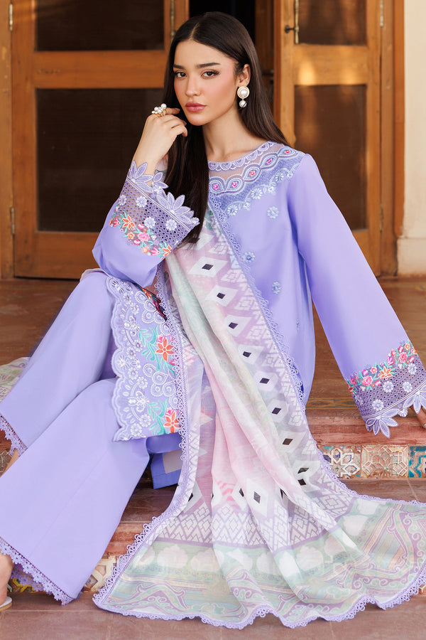 Farasha | Summer Weaves Embroidered Lawn | Lavender Dew - Official Farasha stockist in UK - Sakeena London