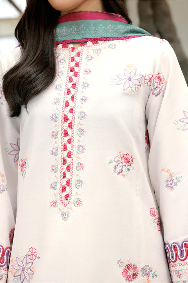 Farasha | Summer Weaves Embroidered Lawn | Pebble Glow - Official Farasha stockist in UK - Sakeena London