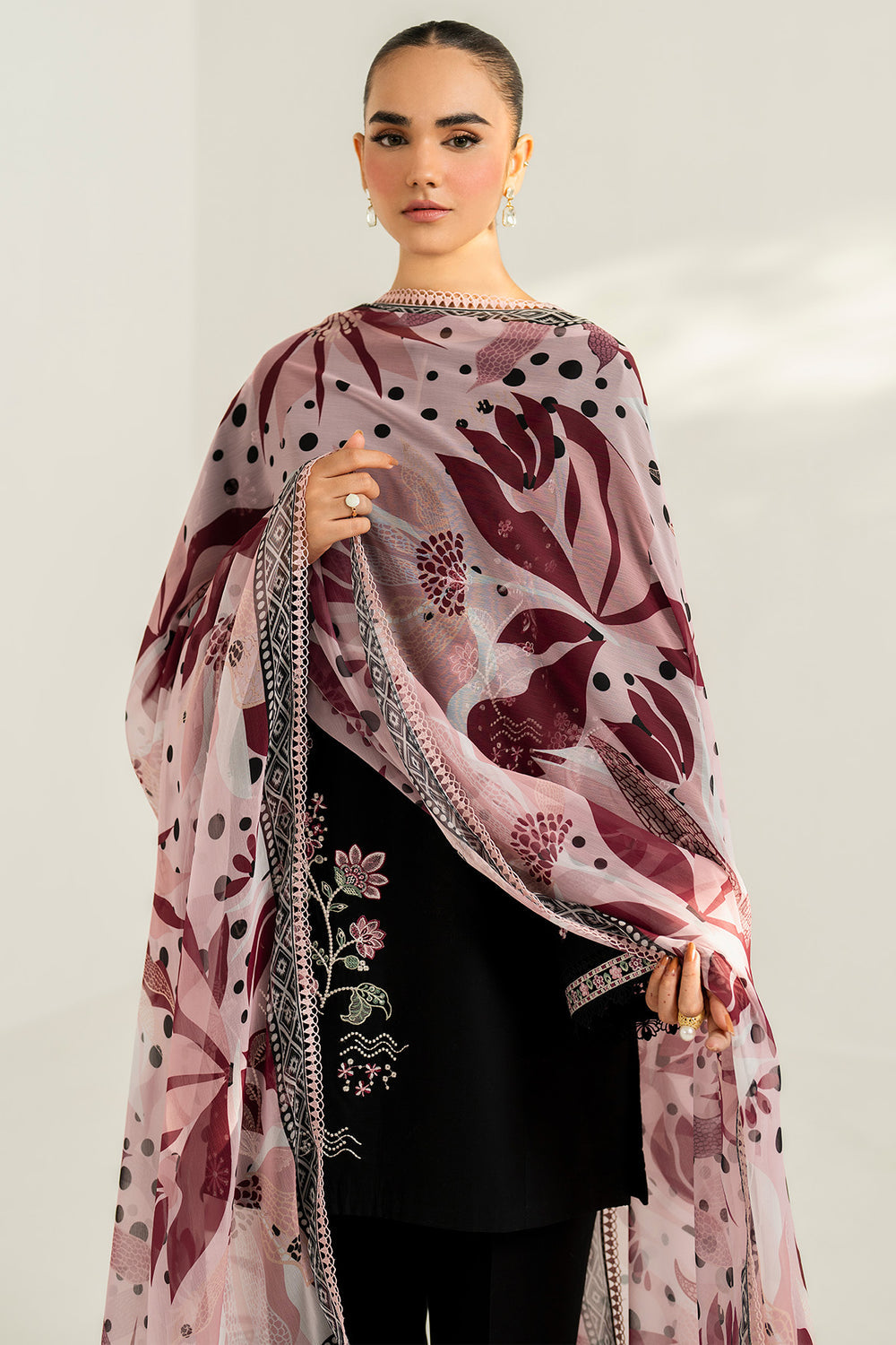 Farasha | Thread Lines Embroidered | Floral Meadow - Official Farasha stockist in UK - Sakeena London