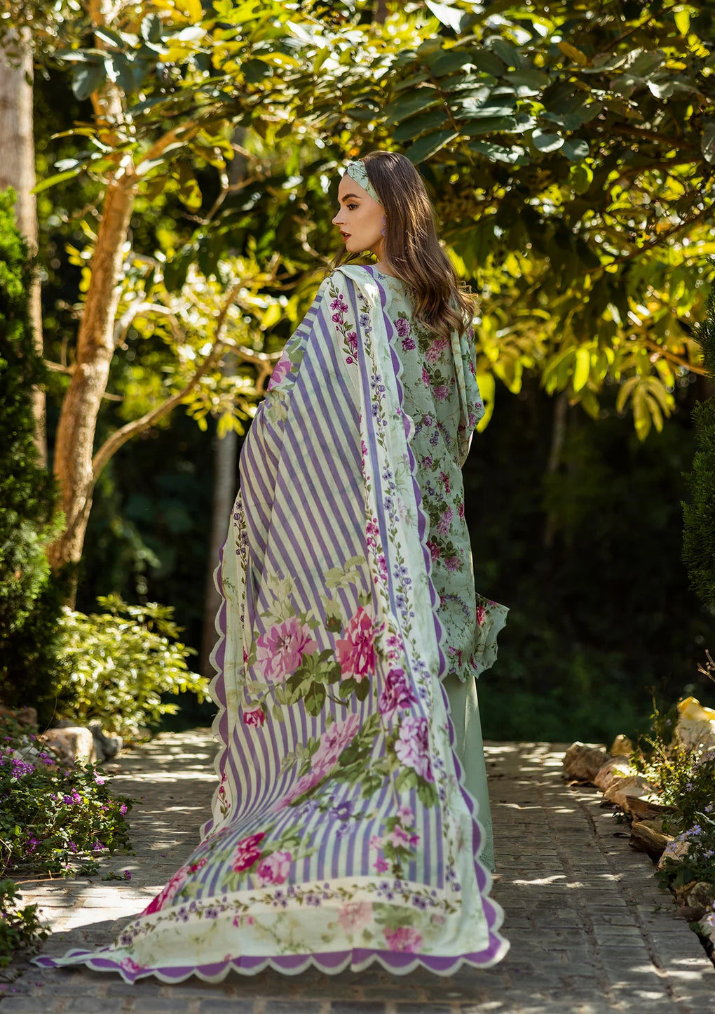 Elaf Premium | Print Chikankari 25 | ELK-03A FLOREALE - Official Elaf Premium stockist in UK - Sakeena London
