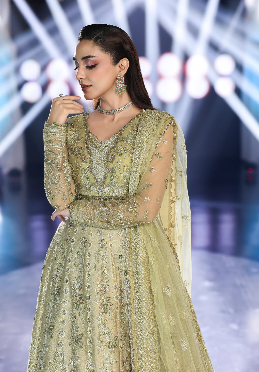 Elaf Premium | Stardom Formal Handwork 25 | ESH-07 MINT MAJESTY - Official Elaf Premium stockist in UK - Sakeena London
