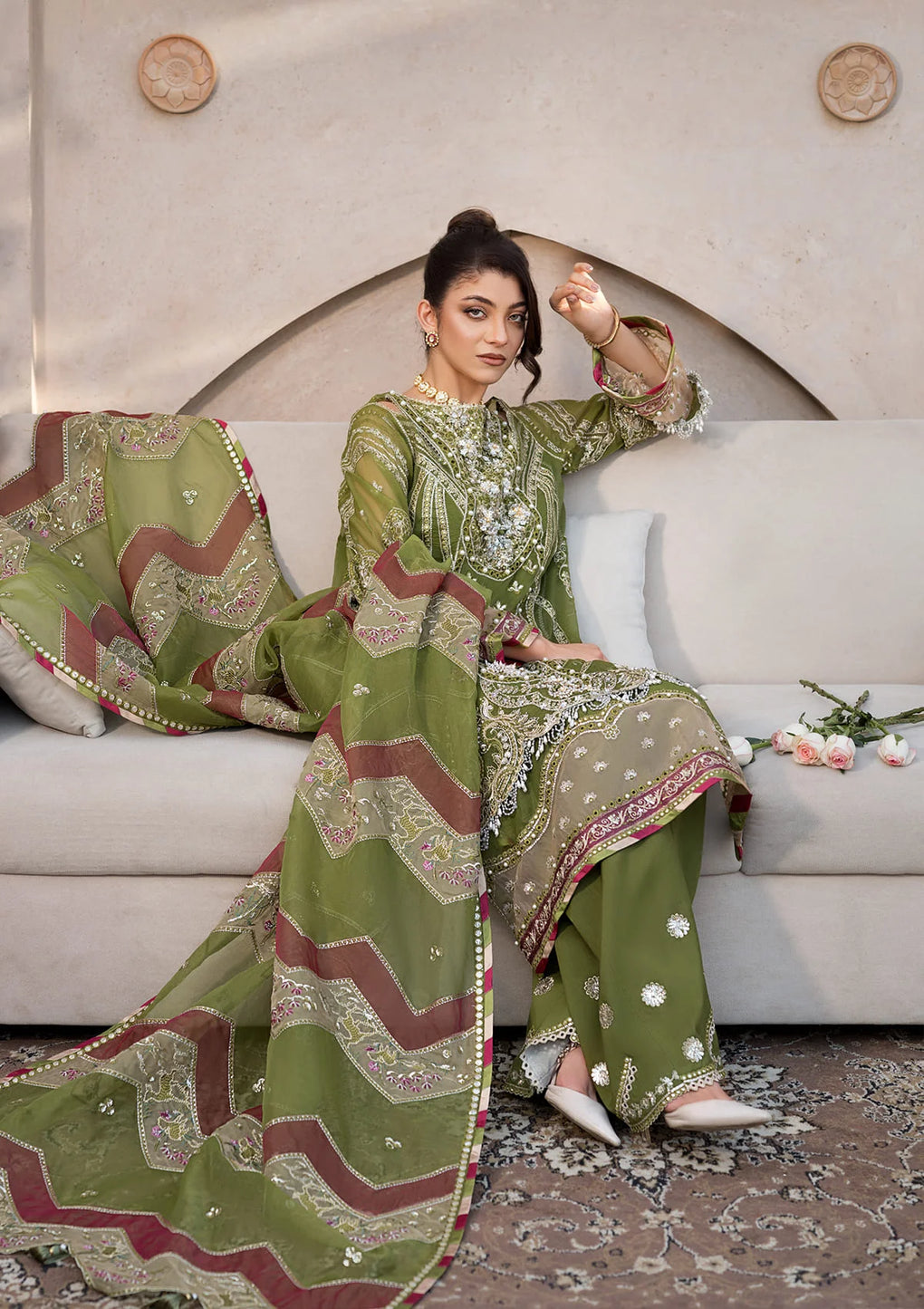 Elaf Premium | Formal Handwork Collection | EFH-08 PARWAANA - Official Elaf Premium stockist in UK - Sakeena London