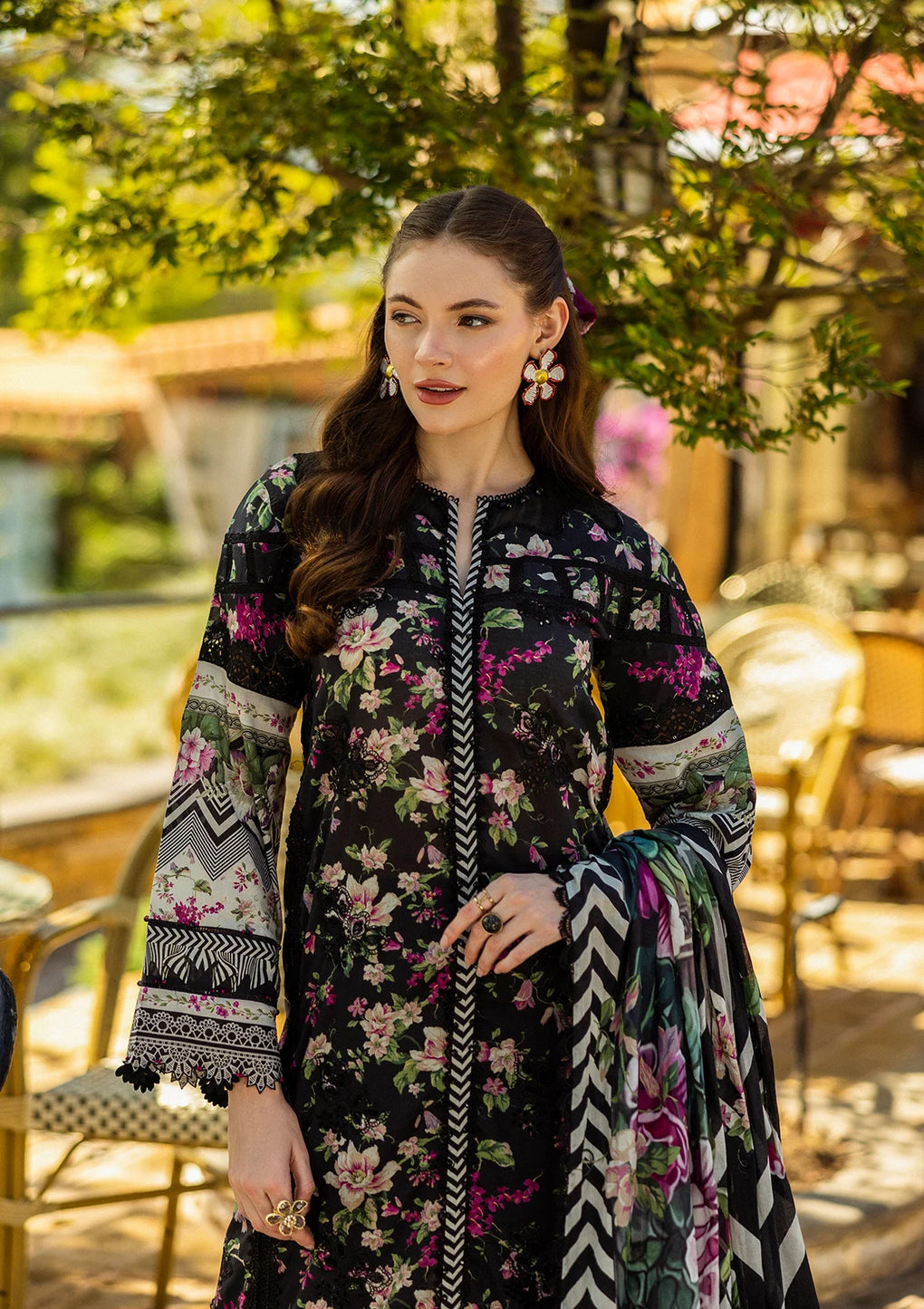 Elaf Premium | Print Chikankari 25 | ELK-05A BELLEZA - Official Elaf Premium stockist in UK - Sakeena London