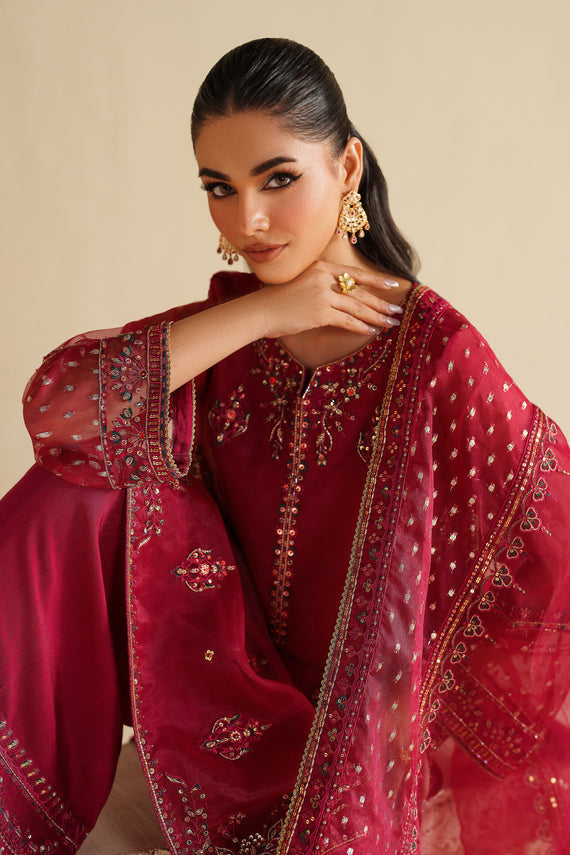 Naqshi | Feemora Organza Raw Silk | Yashal - Official Naqshi stockist in UK - Sakeena London