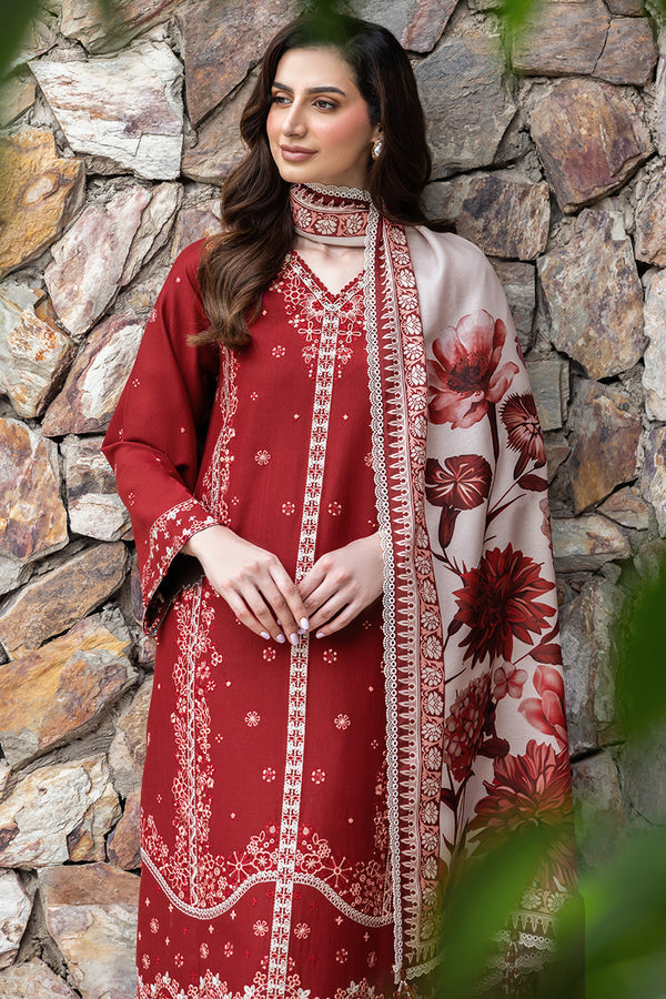 Farasha | Eminence Khaddar 25 | Claret - Official Farasha stockist in UK - Sakeena London