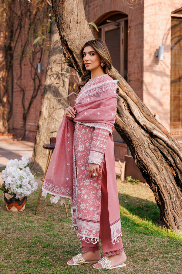 Farasha | Dastoor Embroidered Lawn SS24 | PEARL MIST - Official Farasha stockist in UK - Sakeena London