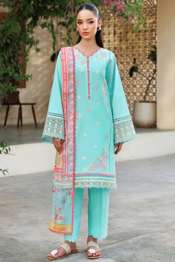 Farasha | Summer Weaves Embroidered Lawn | Ocean Veil - Official Farasha stockist in UK - Sakeena London